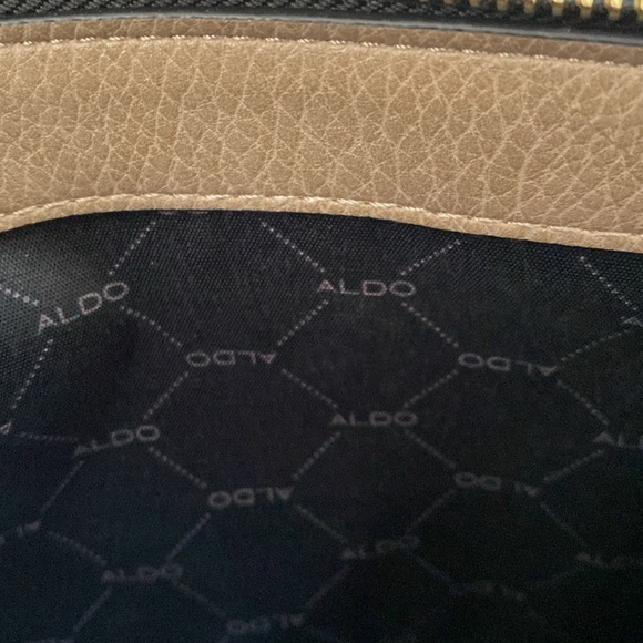 ALDO Light Brown Faux Leather Crossbody Purse, Adjustable Strap - Picture 10 of 13